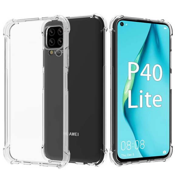 Migeec For Huawei P40 Lite Case - Crystal Clear Hybrid Material Covers Air Cushion Gel Bumper Technology Full Protection Phone cases for Huawei P40 Lite