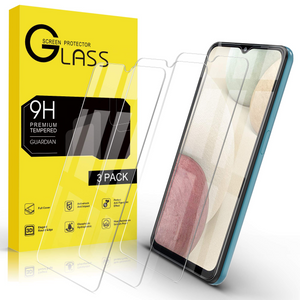 Migeec[3 Pack] Screen Protectors for Samsung Galaxy A12, Tempered Glass with 9H-Hardness, Protective Film[Anti-Scratch][No Bubbles][Case Friendly]