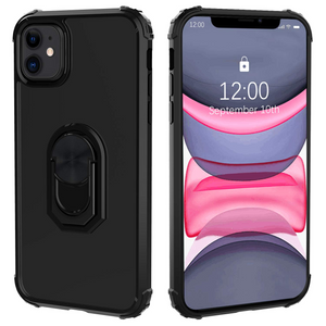 Migeec Designed for iPhone 11 Case,Protective Drop Test Bumper Case [Kickstand] [Clear] Compatible with iPhone 11 6.1 inch - Black