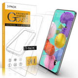Migeec[3 Pack] Screen Protectors for Samsung Galaxy A51, Tempered Glass with 9H-Hardness, Protective Film[Anti-Scratch][No Bubbles][Case Friendly]