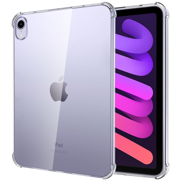 Migeec Case Compatible with iPad Mini 6 (8.3 Inch, 2021 Model) with Soft TPU Silicone Cover, Slim Clear Lightweight Backshell, Shockproof Edge Bumper