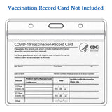 Migeec Vaccination Card Protector 6 Pack 4.3" x 3.5" inches CDC Immunization Record Vaccine Card Holder, ID Badge Holder Waterproof Resealable Zip