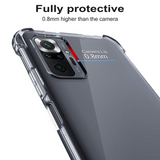 Migeec For Redmi Note 10 Pro/Pro Max Case - Crystal Clear Hybrid Material Covers Air Cushion Gel Bumper Technology Full Protection Phone cases for Redmi Note 10 Pro/Pro Max