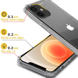 Migeec Compatible with iPhone 12 Case and iPhone 12 Pro Case Hard PC + Soft TPU Frame [Shock-Absorbing] Phone Case for iPhone 12/12 Pro - Crystal Clear