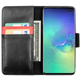 Migeec Case for Samsung Galaxy S10 Plus PU Leather Wallet Phone Case With Card Holder and Pocket, Black