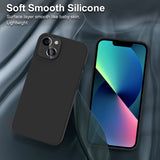 Migeec Case for iPhone 13 2021 6.1-inch Liquid Silicone Gel Rubber Phone Cover Soft Microfiber Protective Shockproof Anti-Scratched (6.1 inch) - Black