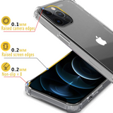 Migeec Compatible with iPhone 12 Pro Max Case Hard PC + Soft TPU Frame [Shock-Absorbing] Phone Case for iPhone 12 Pro Max - Crystal Clear