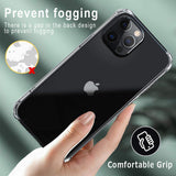 Migeec Compatible with iPhone 12 Pro Max Case Hard PC + Soft TPU Frame [Shock-Absorbing] Phone Case for iPhone 12 Pro Max - Crystal Clear