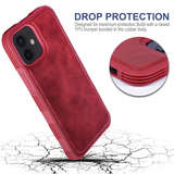 Migeec PU Leather Case Compatible with iPhone 12 mini 5.4" Magnetic Charging Reinforced Shockproof Slim Hybrid