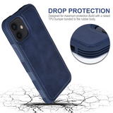 Migeec PU Leather Case Compatible with iPhone 12 mini 5.4" Magnetic Charging Reinforced Shockproof Slim Hybrid