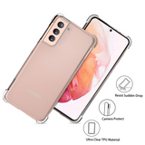 Migeec For Samsung Galaxy S21 Case - Crystal Clear Hybrid Material Covers Air Cushion Gel Bumper Technology Full Protection Phone cases for Samsung Galaxy S21