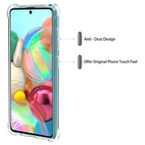 Migeec Case for Samsung Galaxy A71 Transparent [Shockproof] Soft Silicone [Scratch-Resistant] Flex TPU Bumper Mobile Phone Case Transparent