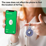 Migeec Case for AirTag Silicone Protective Cover with Sound Holes and Keychain Hook Lanyard, Safety Anti-Lost Portable - 4 Pack