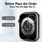Migeec Case Compatible with Apple Watch Series 6 5 4 SE 40mm with Tempered Glass Screen Protector, Overall Protective Ultra-Thin, Black+Clear