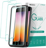 Migeec [3 Pack] Screen Protectors Tempered Glass For iPhone SE 2022/2020 Protective Film Anti-Scratch, Anti-Oil, Anti-Bubbles