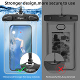 Migeec Waterproof Phone Case (2 Packs) IPX8 Waterproof Phone Pouch Dry Bag Waterproof Bag for Beach Kayaking Travel Compatible with iPhone Android Device up to 6.9"