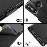 Migeec Case Compatible for Huawei P30 lite - Flip Case Kickstand with Credit Card Slots for Huawei P30 lite - black