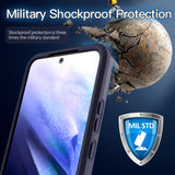 Migeec Case Compatible with Samsung Galaxy S22 5G, Heavy Duty Shockproof Tough Rugged Lightweight Slim Blue