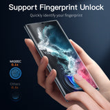 Migeec 2 Pack Screen Protector and 2 Pack Camera Lens Protector Compatible with Samsung Galaxy S22 Ultra 5G, Flexible Soft TPU Film Support Fingerprint Unlock HD Clear