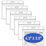 Migeec Vaccination Card Protector 6 Pack 4.3" x 3.5" inches CDC Immunization Record Vaccine Card Holder, ID Badge Holder Waterproof Resealable Zip