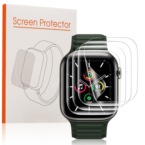 Migeec [4 pack] Screen Protector Compatible with Apple Watch Series 7 45 mm HD Clear TPU Full Coverage Film