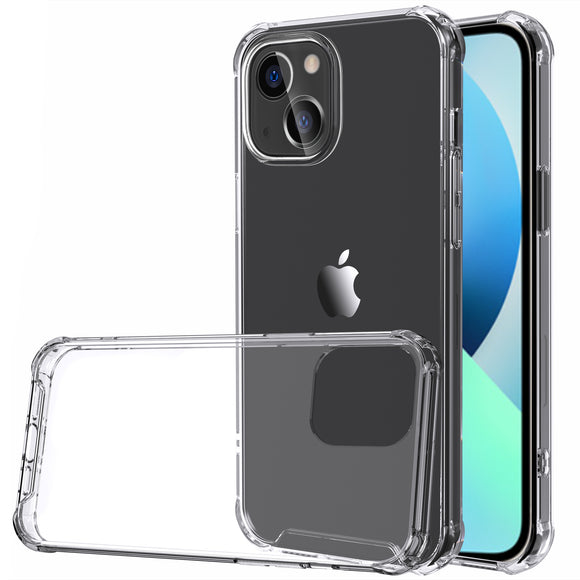 Migeec Case for iPhone 13 mini Transparent Hard PC + Soft TPU Frame Cover Protection Shockproof Anti-Scratched Rugged - Clear