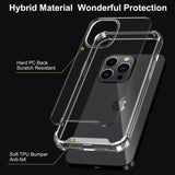Migeec Case for iPhone 13 Pro Max Transparent Hard PC + Soft TPU Frame Cover Protection Shockproof Anti-Scratched Rugged - Clear