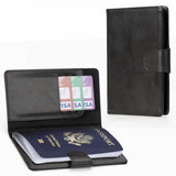 Migeec Passport Holder and Vaccine Card Holder Combo, Leather Passport Wallet Cover with Card Slot, Fit for 4 x 3" Vaccine Card, (Rose Gold)